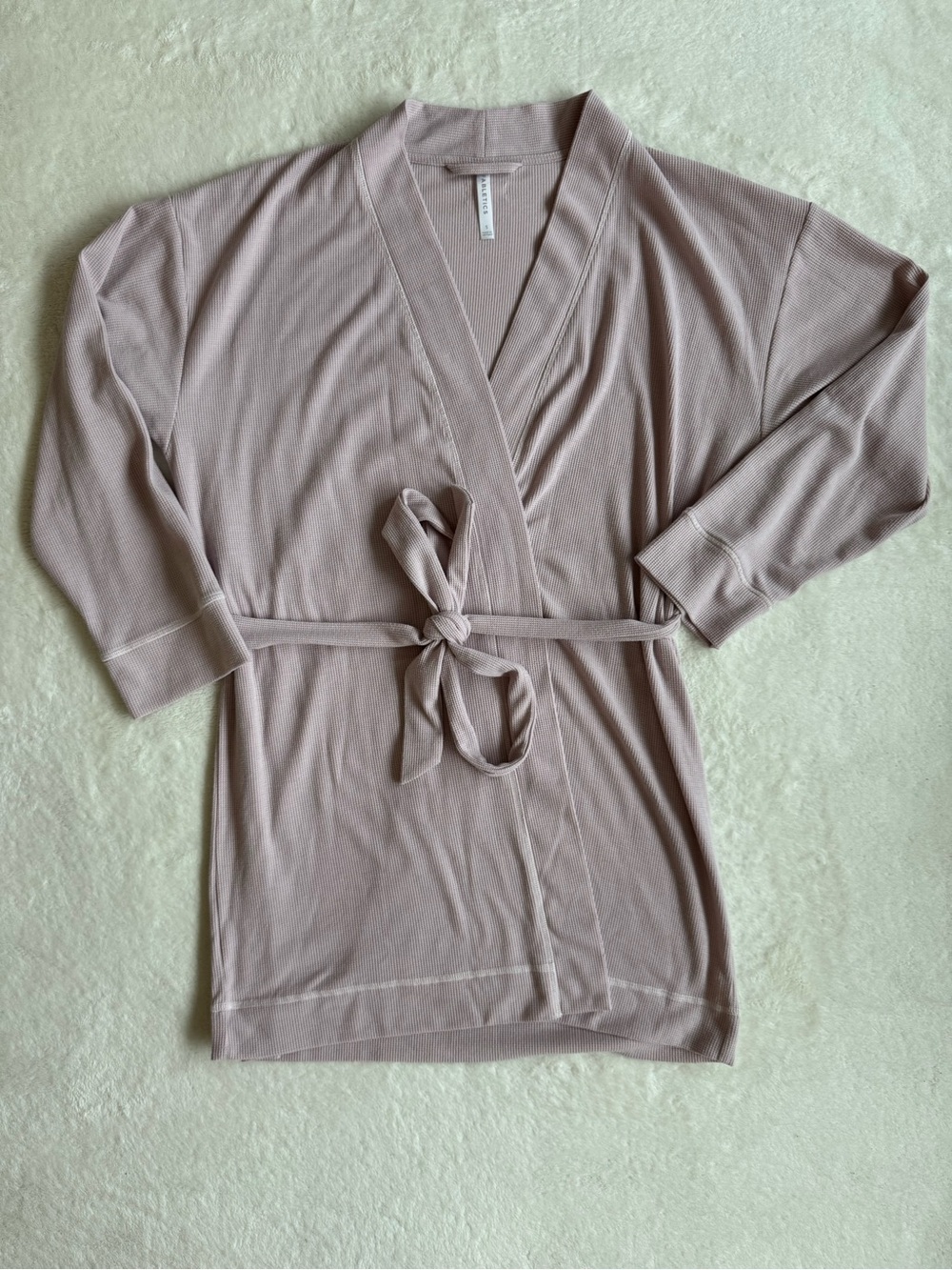 Fabletics Waffle Knit Tie Waist Bathrobe Lounge